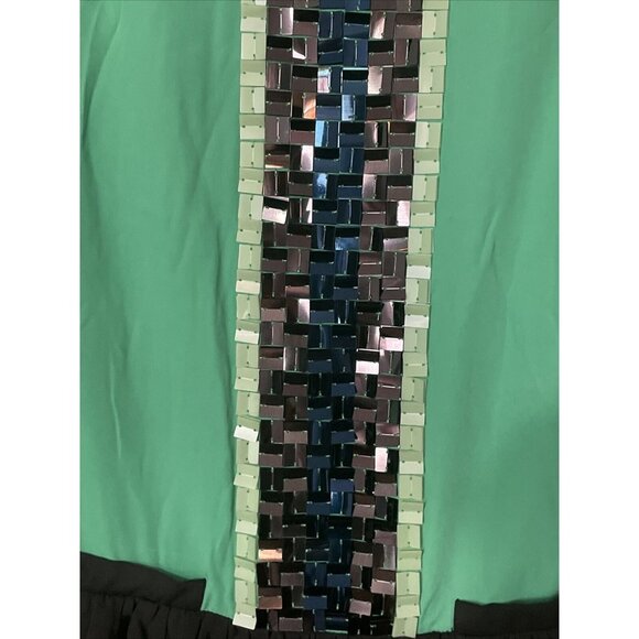 Vero Moda Beaded Party Sweetheart Dress Classy New Size Small Green Black - Picture 6 of 16